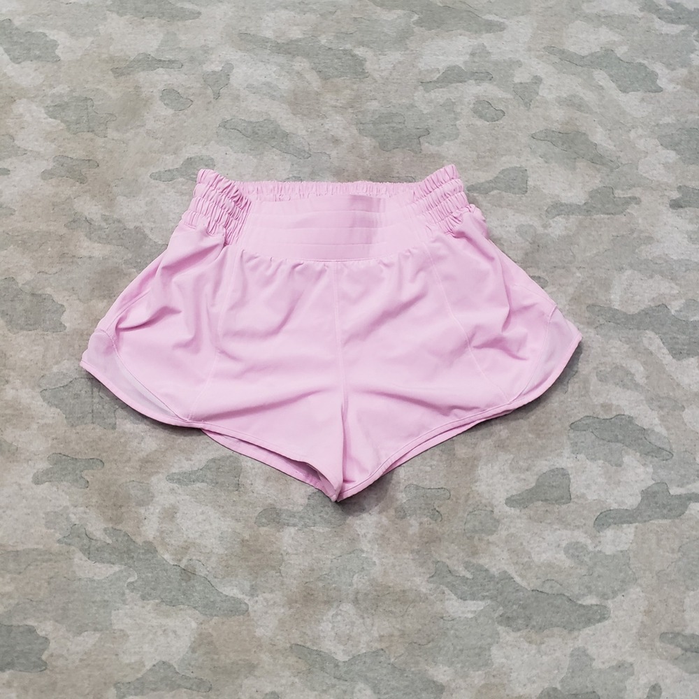 Lululemon Short Womens 4 Pink Hotty Hot High Rise Running Athletic Lined